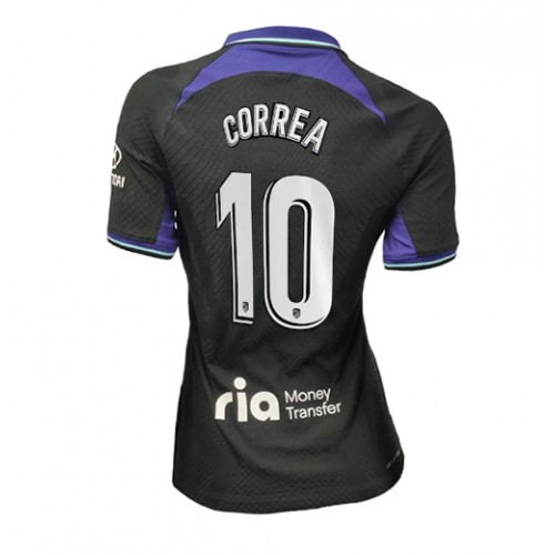 Atletico Madrid Angel Correa #10 Bortedrakt Kvinner 2022-23 Kortermet Atletico Madrid Angel Correa #10 Bortedrakt Kvinner 2022-23 Kortermet